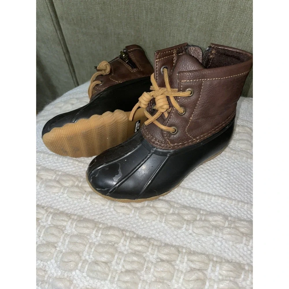 Sperry SaltWater Boot Youth Girls Size 10M Duck Rain Boot
